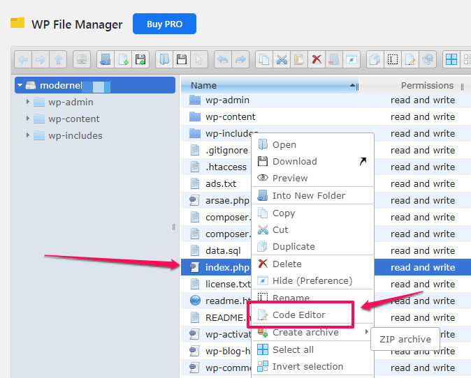 Simpan index.php